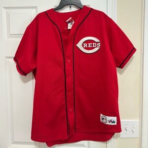 Majestic Cincinnati Reds Ken Griffey | Red Baseball Jersey with Black Trim | XL